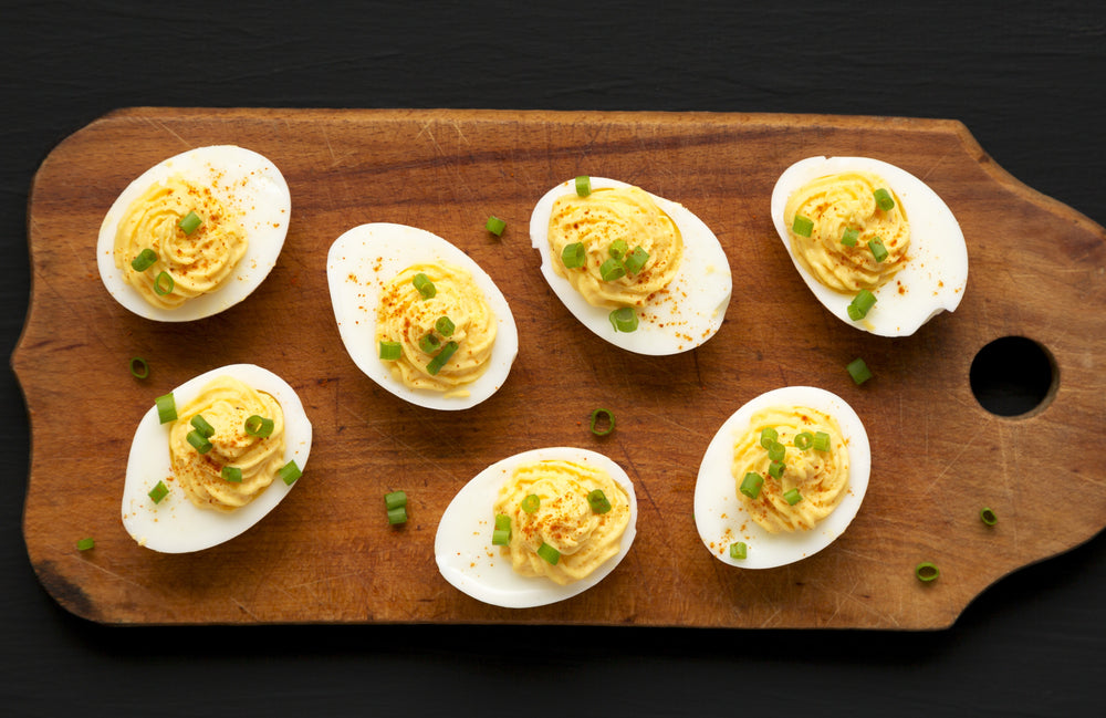 Sriracha Pow Deviled Eggs