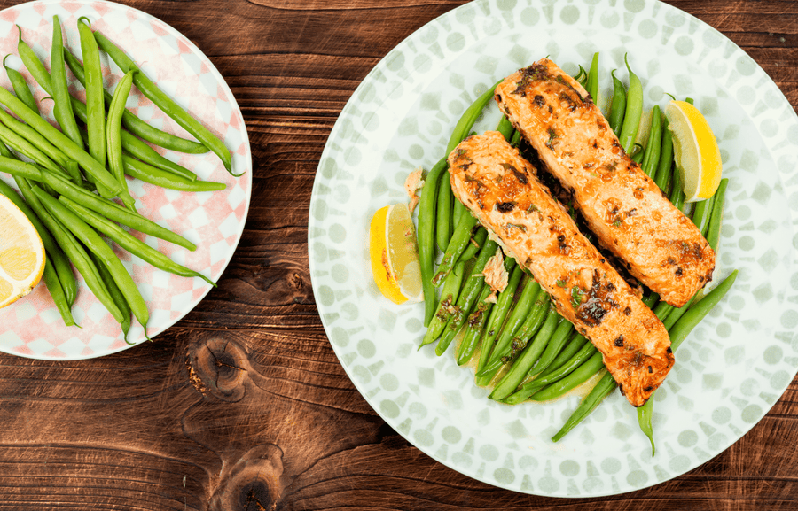 French Kiss Salmon with Garden Veggies