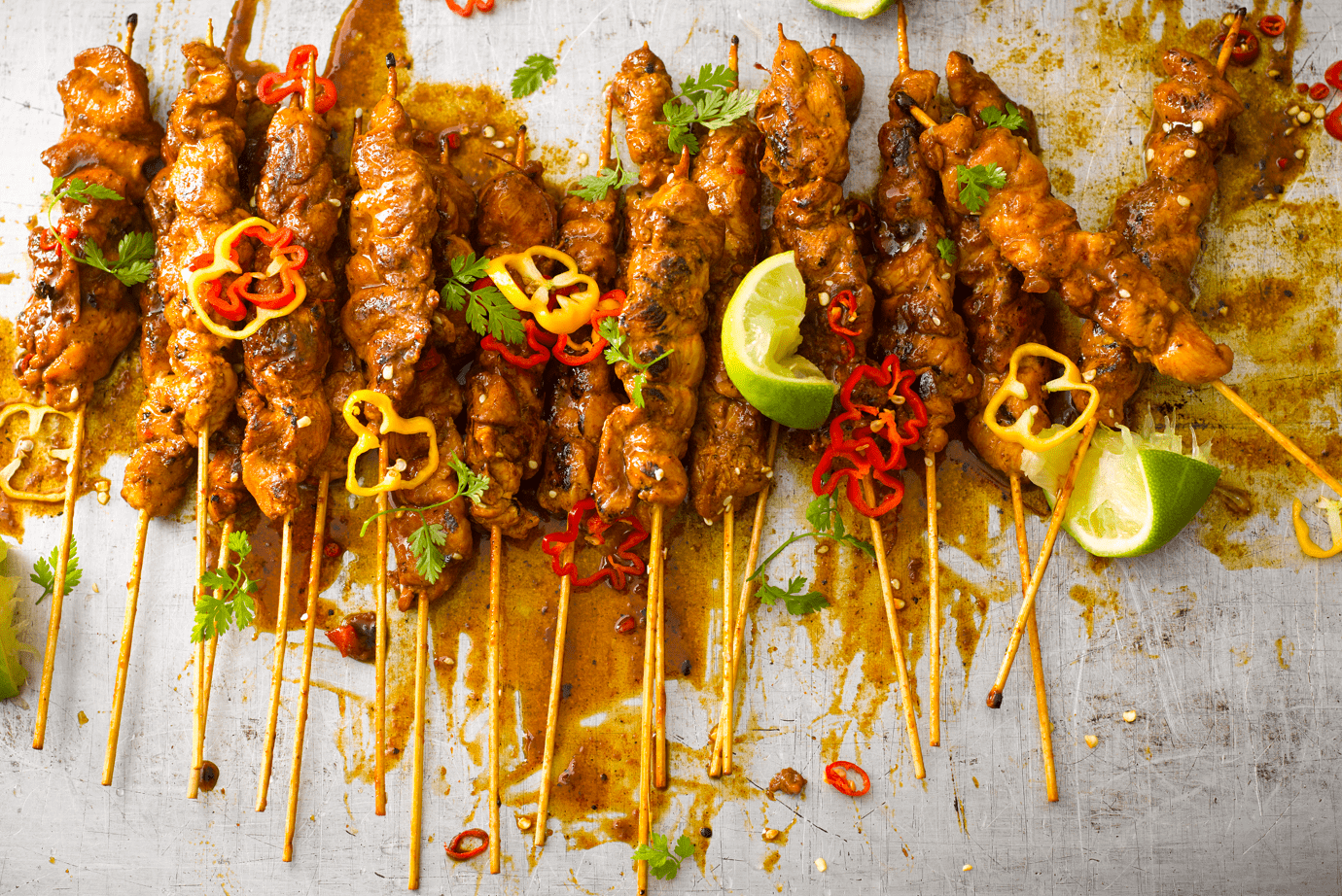 Honey Thai Bangkok Chicken Skewers - The Spice Guy