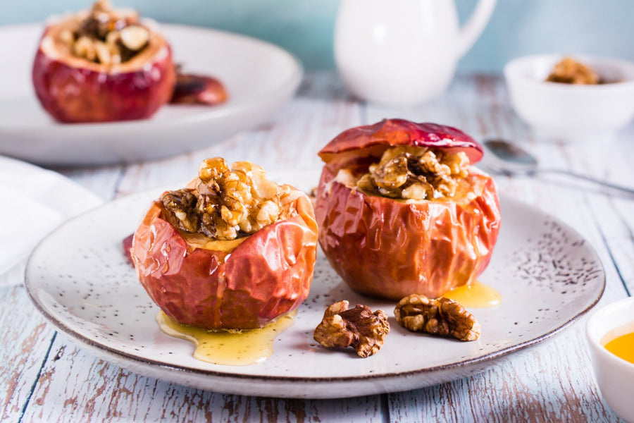 Maple-Cinnamon Roasted Apples with Walnuts