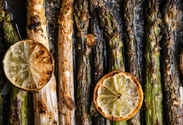 Quick Grilled Asparagus with Roasted Garlic Blend