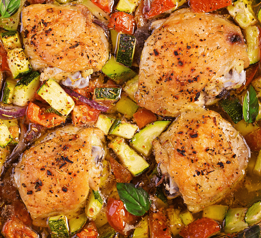Roasted Red Rocks Sheet Pan Chicken & Veggies