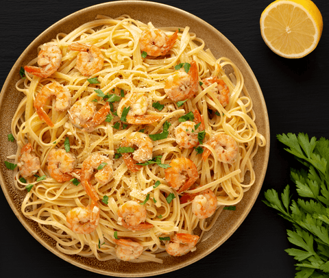 Thunderstruck Garlic-Pepper Shrimp Pasta - The Spice Guy