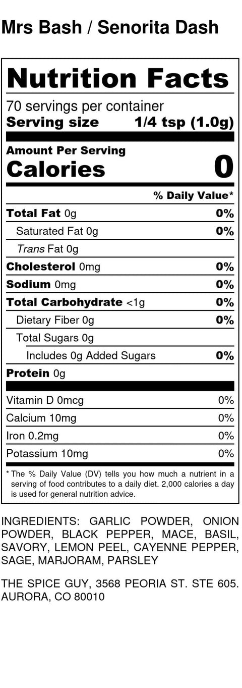 Mrs. Bash - Salt Free - The Spice Guy