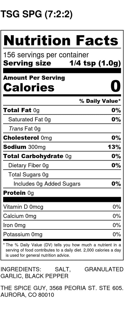 SPG (Salt+Pepper+Garlic) - The Spice Guy