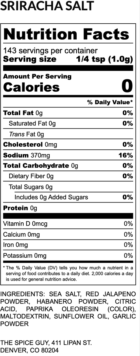 Sriracha Salt - The Spice Guy